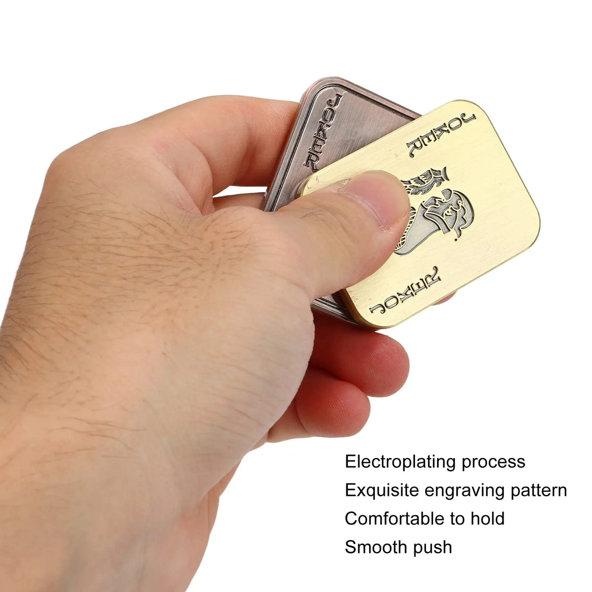 Metal Poker Push Card Fidget Slider Fidget Clicker Fidget Toys for Adults Teens Relieve Stress Anxiety ADHD Office Desktop Gadgets for School Anxiety Relief Gift for Boyfriend Husband and Father (EDC Joker) Spinner